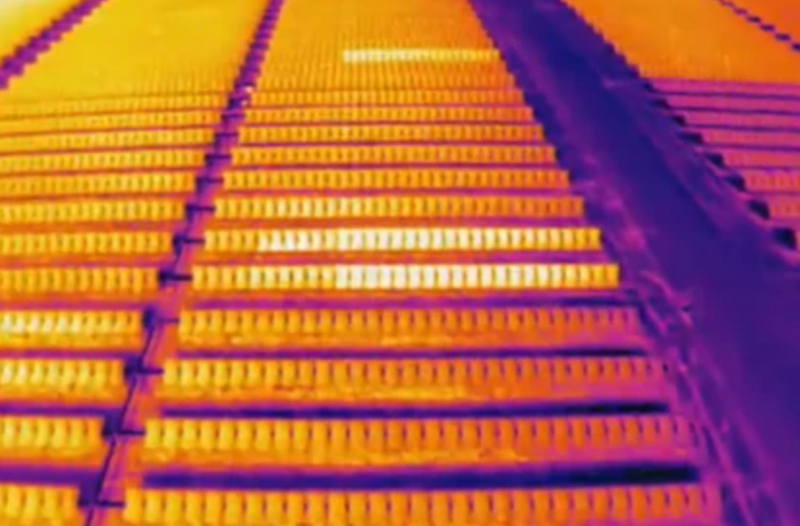 Solar Panel Outage seen with Thermal Drone