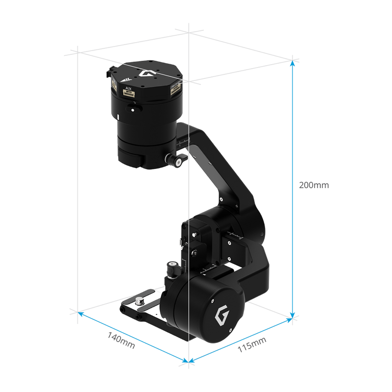 Gremsy Pixy LR Gimbal Demensions